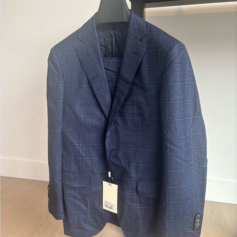 Suitsupply Navy Checkered 2 piece suit